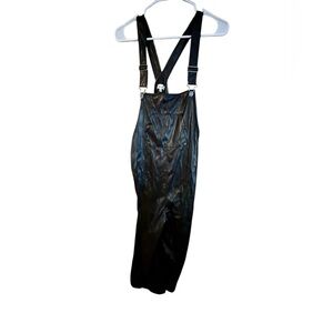 Love J Black Faux Leather Jumpsuit